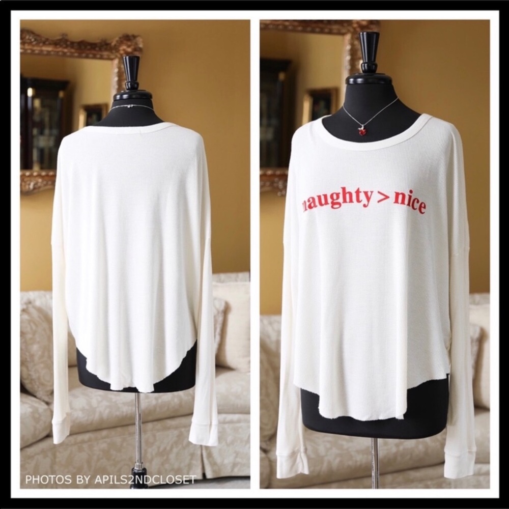 WILDFOX LONG SLEEVE THERMAL TUNIC OVERSIZED A3C - Picture 3 of 8